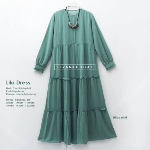 GAi-013 Lila Dress - Gamis Polos Ceruti Babydoll